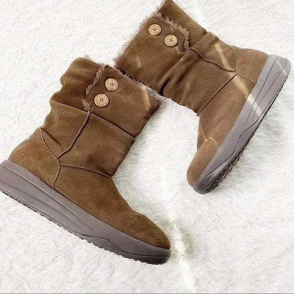 Skechers Shoes Skechers Shape Ups Brown Boots Size Poshmark